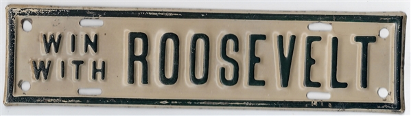 Win With Roosevelt License Plate