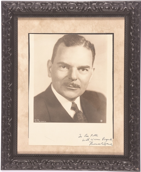 Thomas Dewey Signed, Framed Photograph