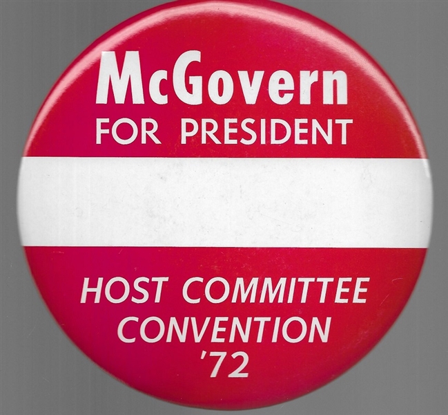 McGovern Host Committee 6 Inch Celluloid