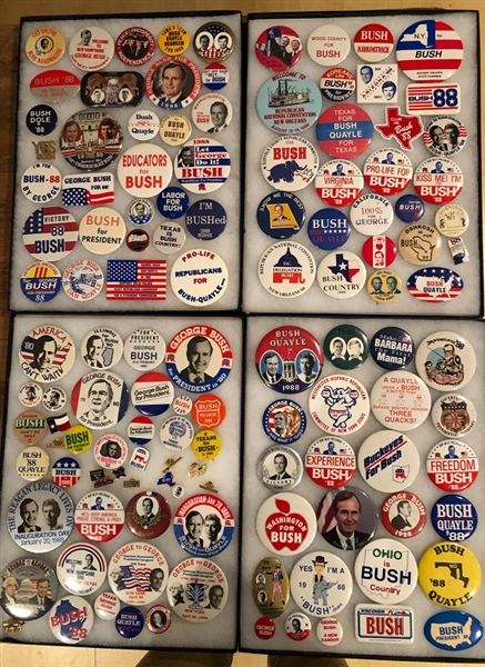 George Bush Giant Group 1988 Campaign Pins