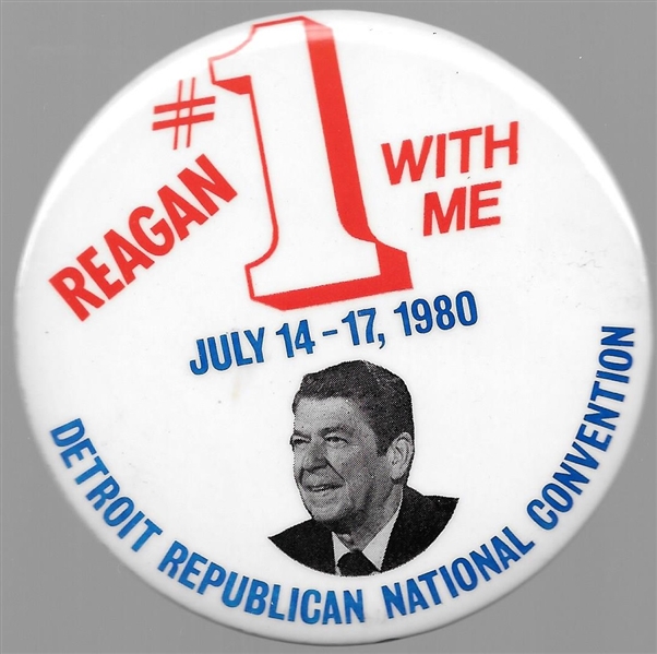 Reagan #1 With Me Convention Pin 