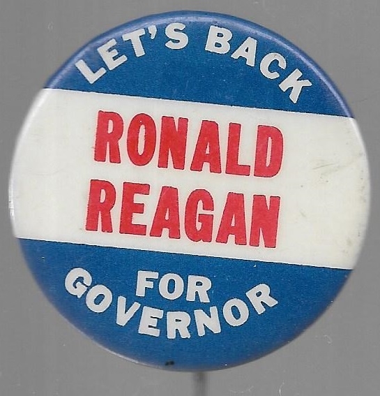 Lets Back Reagan for Governor 