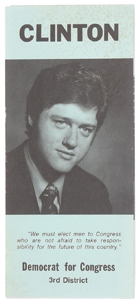 Clinton for Congress Arkansas Pamphlet