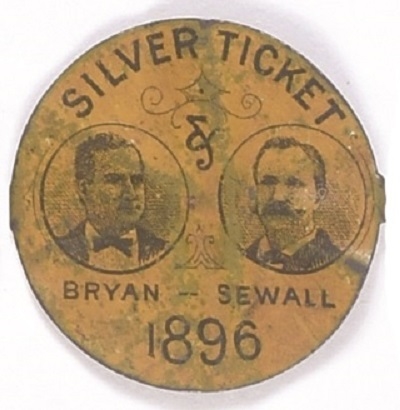 Bryan, Sewall Silver Ticket Tobacco Tag