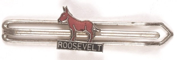 Franklin Roosevelt Red Donkey Tie Clasp