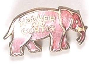 Hoover Red Enamel Elephant Pin