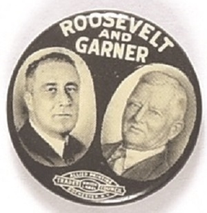 Roosevelt and Garner Scarce Jugate