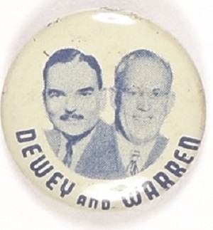 Dewey and Warren Blue Litho Jugate