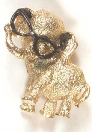 Goldwater Elephant Pin with Glass