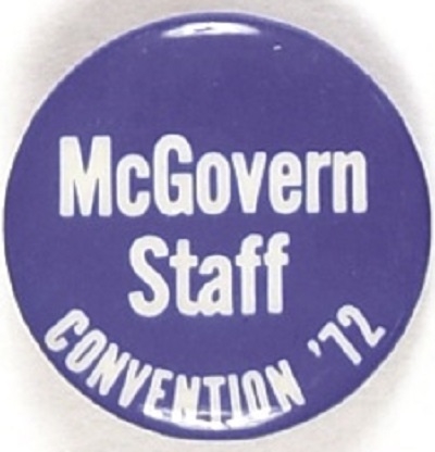 McGovern Convention Staff Blue Celluloid