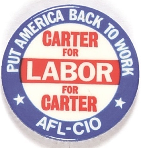 Carter for Labor AFL-CIO Blue Border