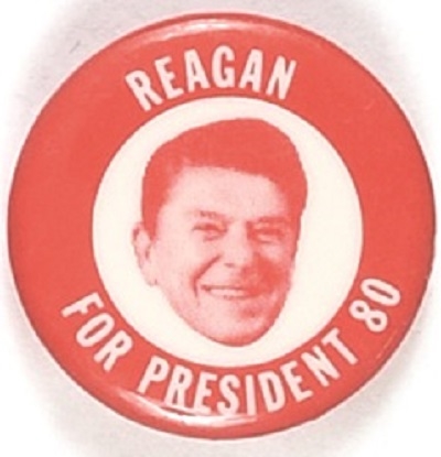 Reagan 1980 Red Celluloid