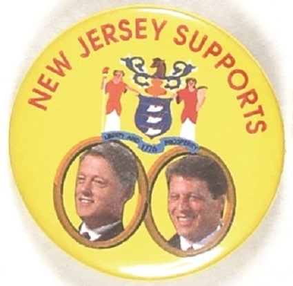 New Jersey Supports Clinton, Gore