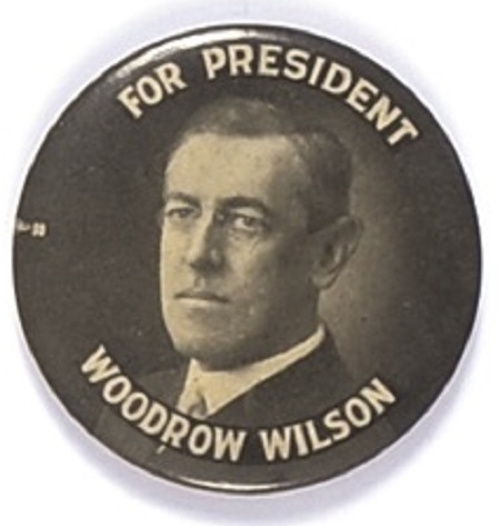 Wilson for President Black, White Celluloid