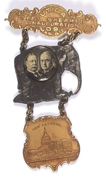 Taft , Sherman Utica Inaugural Badge