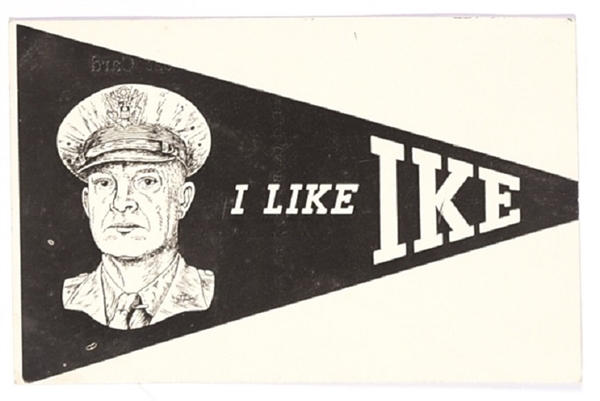 I Like Ike Scarce Postcard