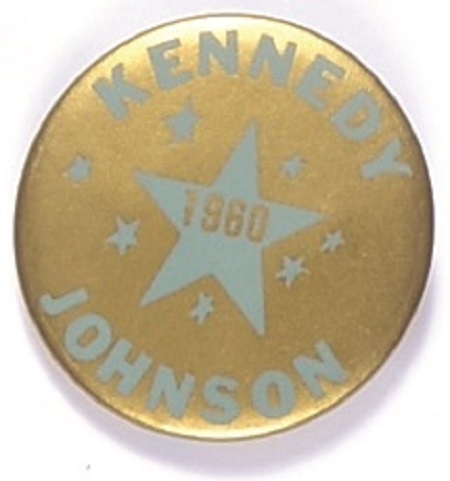 Kennedy, Johnson Blue and Gold Iowa Pin