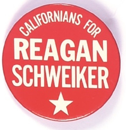 Californians for Reagan, Schweiker 1976 Pin