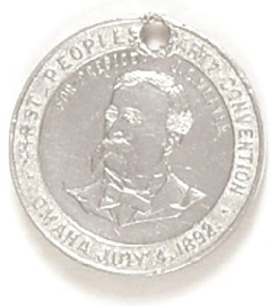 Weaver 1892 Populist Party Convention Medal
