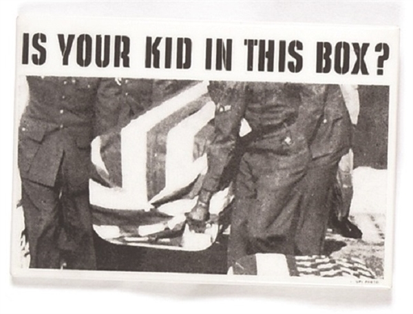 Is Your Kid in This Box Iconic Anti Vietnam War Protest Pin