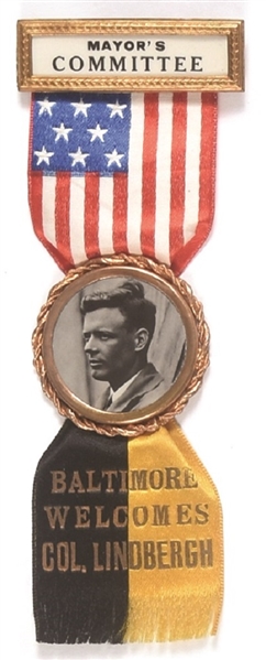 Lindbergh Welcome to Baltimore Mayor’s Committee Badge