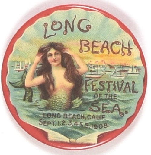 Long Beach Festival 1908 Advertising Pin