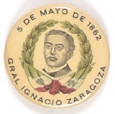Ignacio Zaragoza Cinco de Mayo Vintage Pin