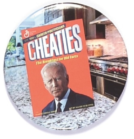 Anti Biden "Cheaties" Celluloid
