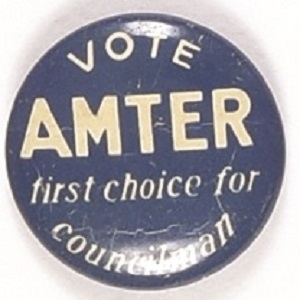 Vote Amter Communist New York Councilman