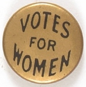 Votes for Women Thin Letters Celluloid
