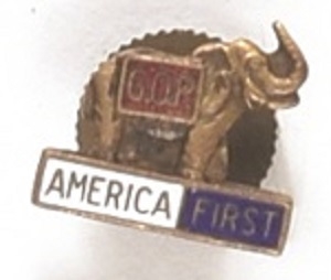 America First GOP Elephant Pin