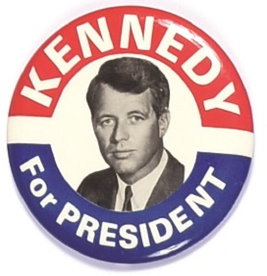 Kennedy for President Large 1968 Celluloid