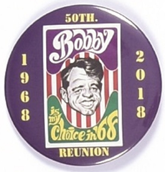 Robert Kennedy 50th Reunion Purple Celluloid