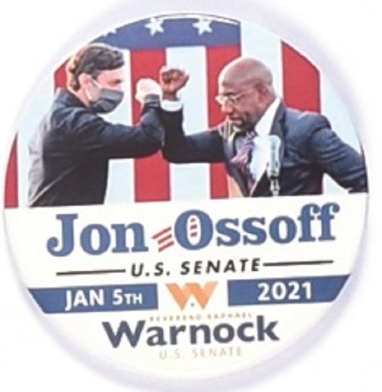 Ossoff and Warnock Georgia Runoff Pin