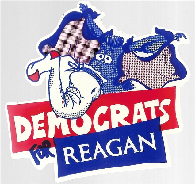 Democrats for Reagan Elephant Pin