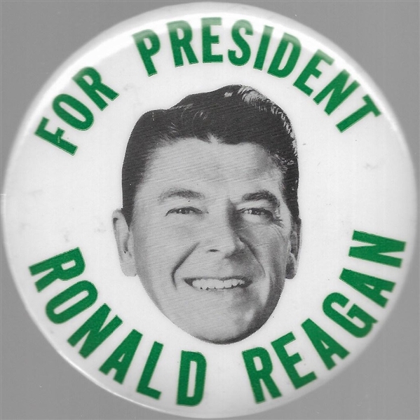 Reagan for President 1968 Green Floating Head Pin 