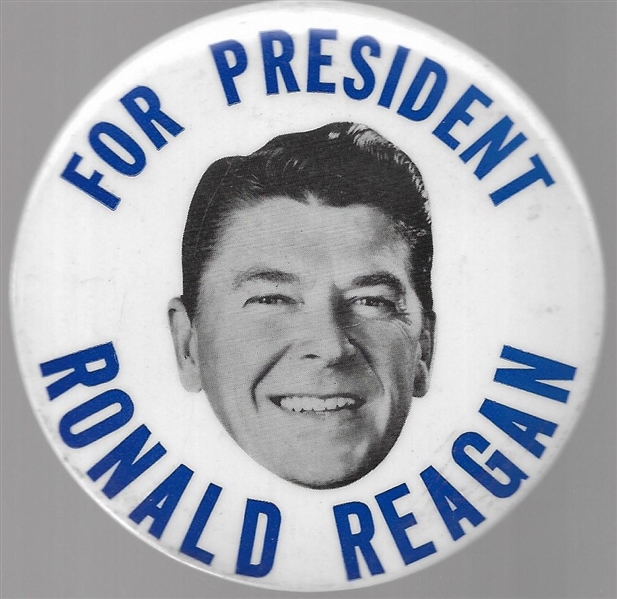 Reagan for President 1968 Blue Floating Head Pin 