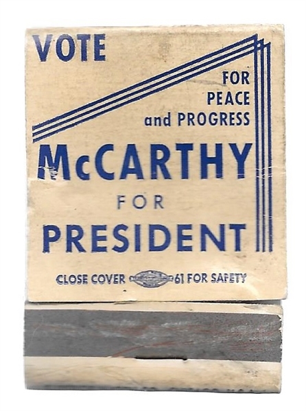 McCarthy for President Matchbook 
