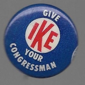 Give Ike Your Congressman Blue Bullseye 
