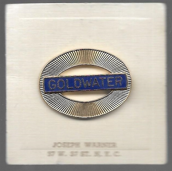 Goldwater Lapel Pin, Card