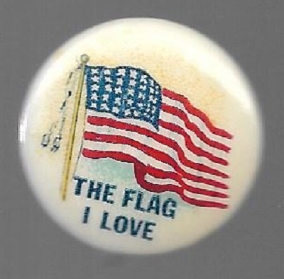 Patriotic The Flag I Love Celluloid