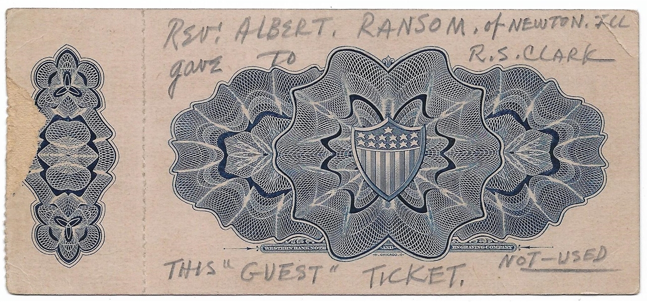 Harding 1920 Convention Ticket