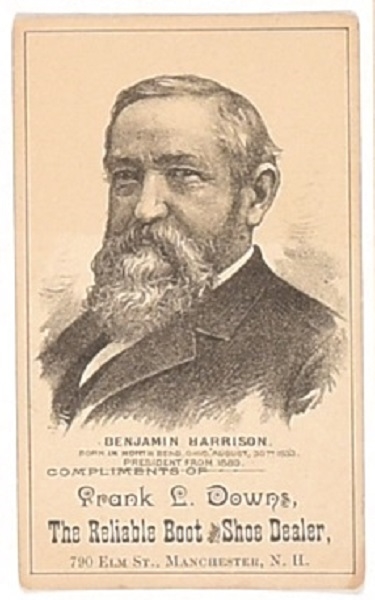 Benjamin Harrison New Hampshire Trade Card