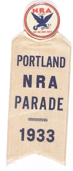 Portland NRA Pin and Parade Ribbon