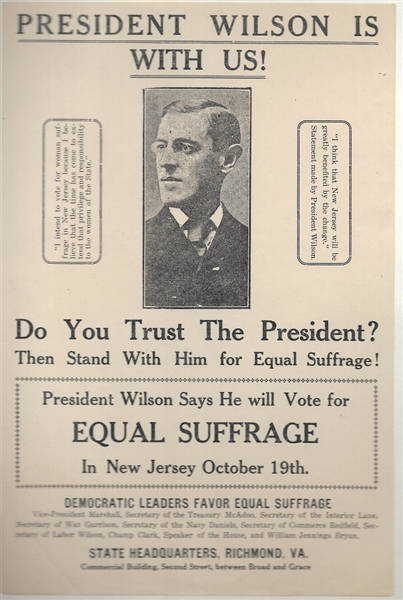 Wilson New Jersey Equal Suffrage