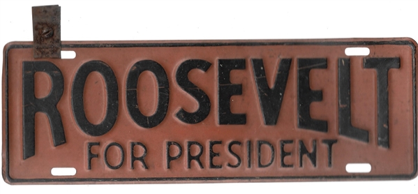 Roosevelt for President Metal License