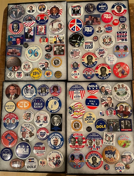 Giant Group of 215 Bob Dole Pins