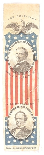 Tilden, Hendricks Scarce 1876 Ribbon