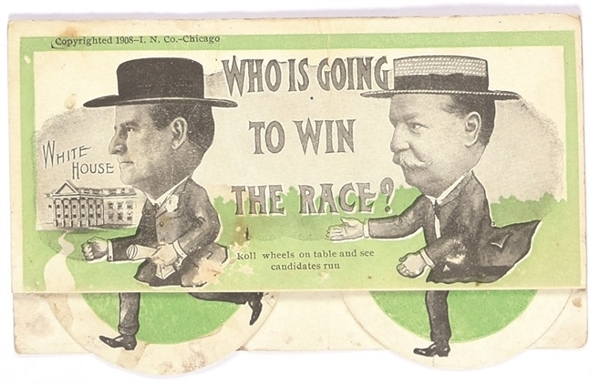 Bryan-Taft Who is Going to Win the Race Mechanical Postcard
