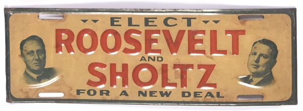 Roosevelt, Sholtz New Deal Florida Coattail License